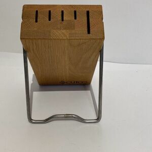 Cutco Oak Wood Knife Block Storage Space Saver Knives 5 Slot